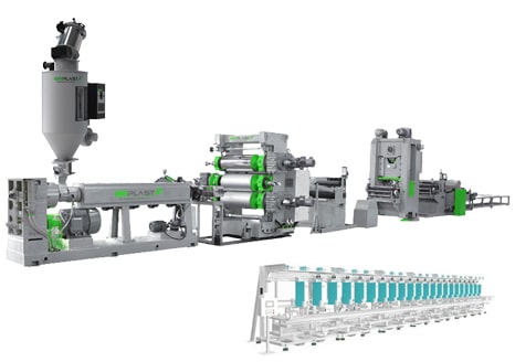 PE GEOCELL SHEET EXTRUSION LINE, PLASTIC SHEET EXTRUSION LINE