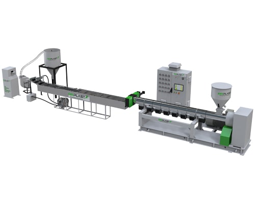 ROTO-PE COLORING GRANULATION PLANT WITH STRAND PELLETIZING TYPE, PLASTIC RECYCLING PLANT