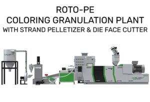 ROTO-PE COLORING GRANULATION PLANT, PLASTIC COMPOUNDING MACHINE