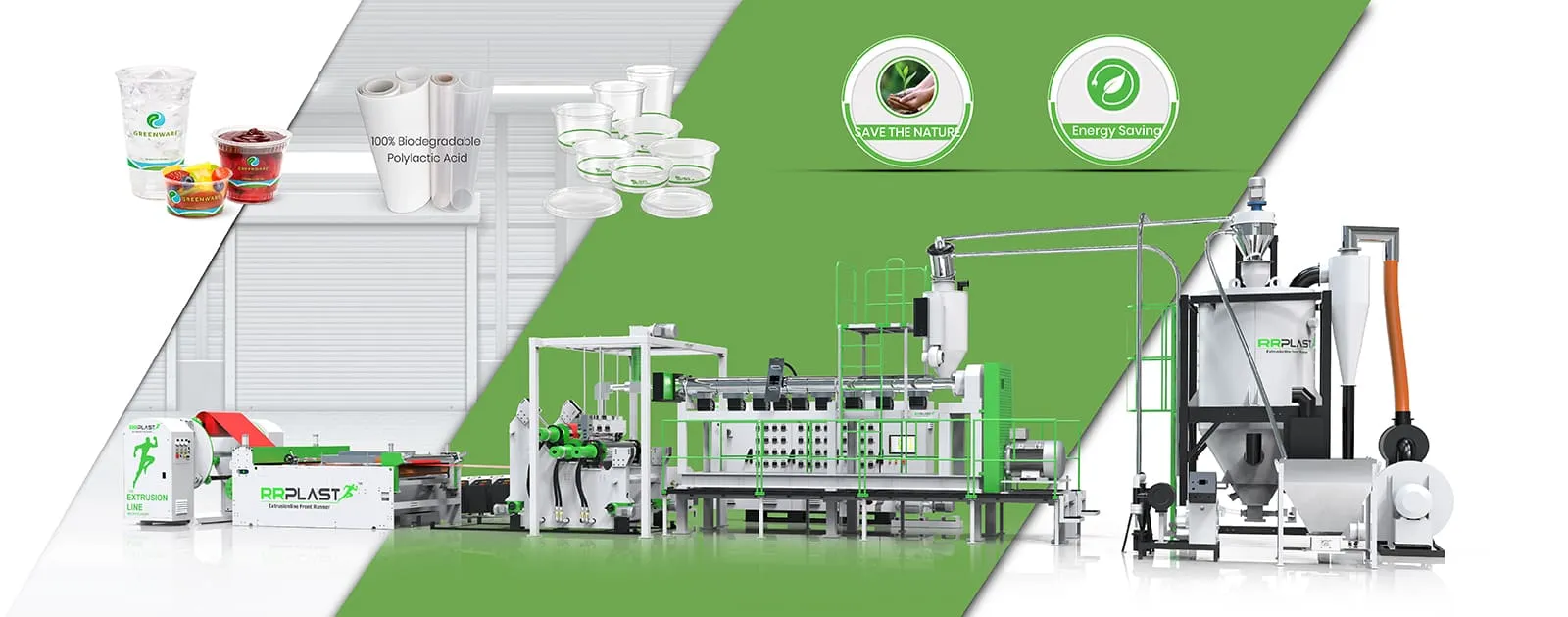 PLA PBAT Compostable Biopolymer Sheet Extrusion Line